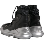 Dolce & Gabbana Black Nylon Galileo High Top Sneakers Shoes