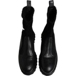 Dolce & Gabbana Black DG Logo Horse Sock Ankle Boots Shoes