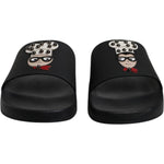 Dolce & Gabbana Black Leather Slides Sandals Beachwear Shoes