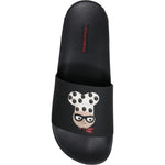 Dolce & Gabbana Black Leather Slides Sandals Beachwear Shoes