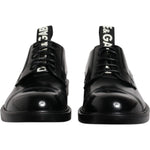 Dolce & Gabbana Black Patent Leather Derby Lace Up Formal Dress Shoes