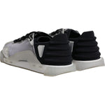 Dolce & Gabbana Silver Black Nylon NS1 Low Top Sneakers Shoes MV6724-41.5