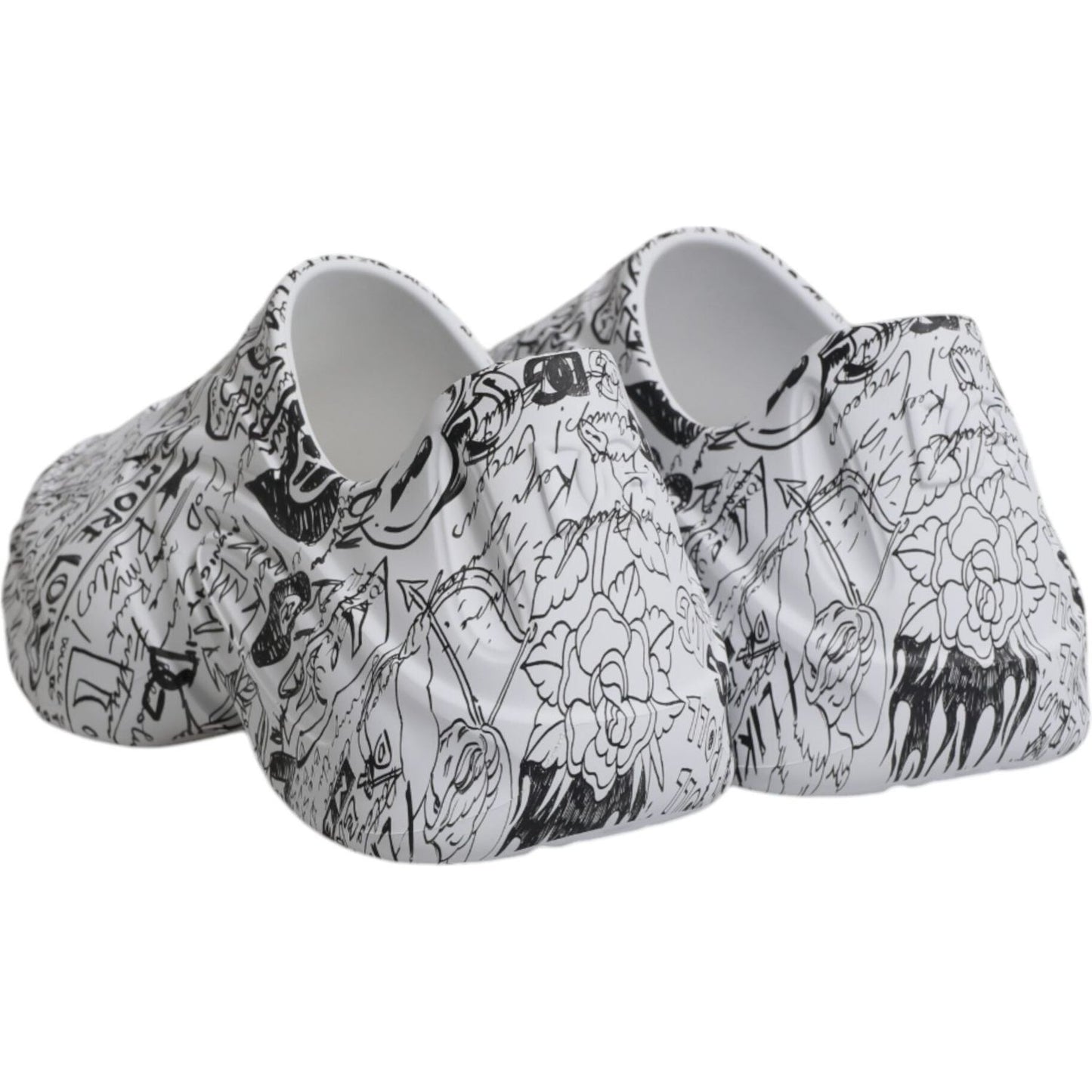 Dolce & Gabbana White Black Graffiti Daymaster Sneakers Shoes MV6792-39