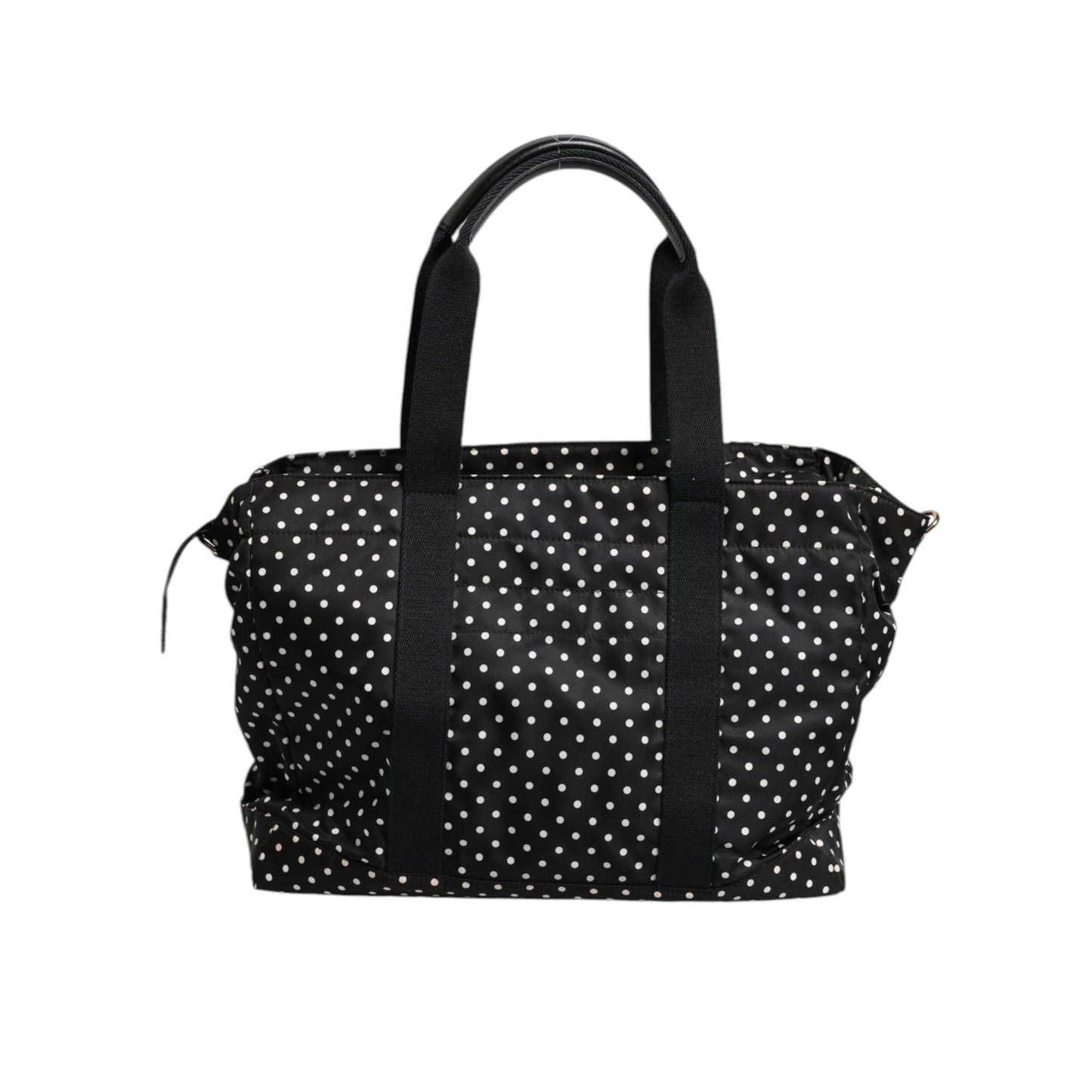 Dolce & Gabbana Black PolkaDot Nylon Shoulder Baby Tote Diaper Bag