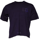 Dolce & Gabbana Purple DG Logo Cotton Crew Neck T-shirt