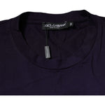 Dolce & Gabbana Purple DG Logo Cotton Crew Neck T-shirt