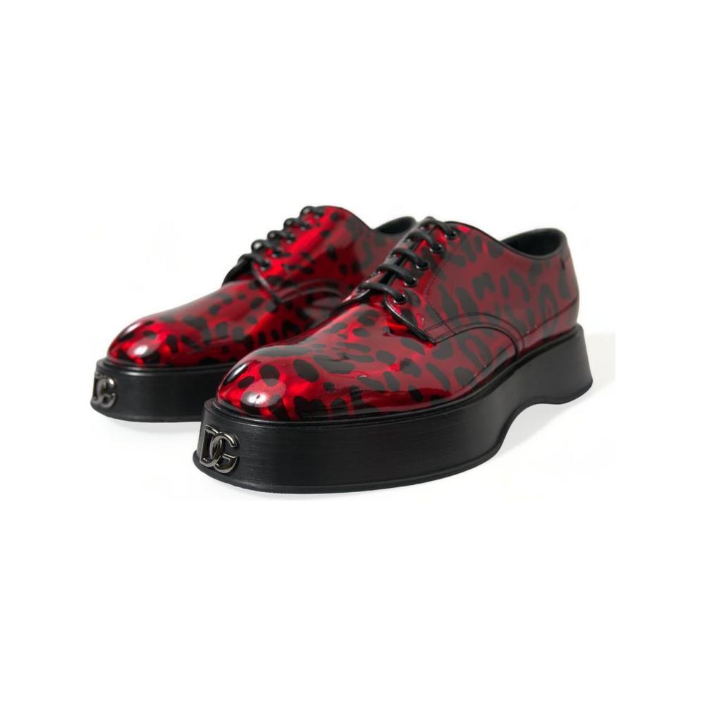Dolce & Gabbana Red Calfskin Formal
