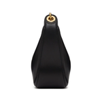 Valentino Garavani Black Leather Mini Hobo Vlogo Shoulder Bag