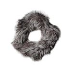 Dolce & Gabbana Gray Fox Fur Neck Wrap Warmer Winter Scarf MS7118