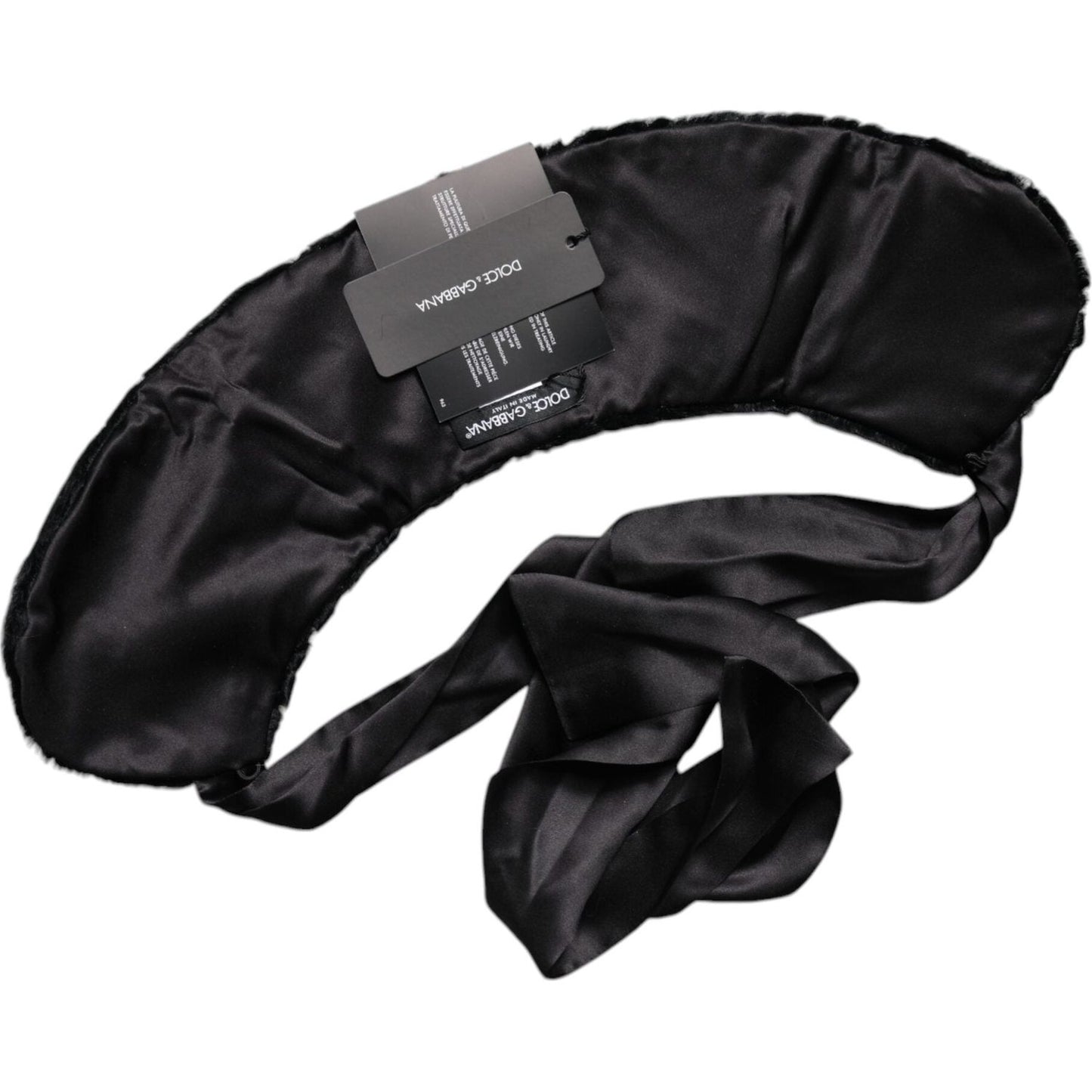 Dolce & Gabbana Black Lamb Fur Women Neck Warmer Winter Scarf