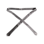 Dolce & Gabbana Metallic Silver Silk Adjustable Necktie Tie KRA3411