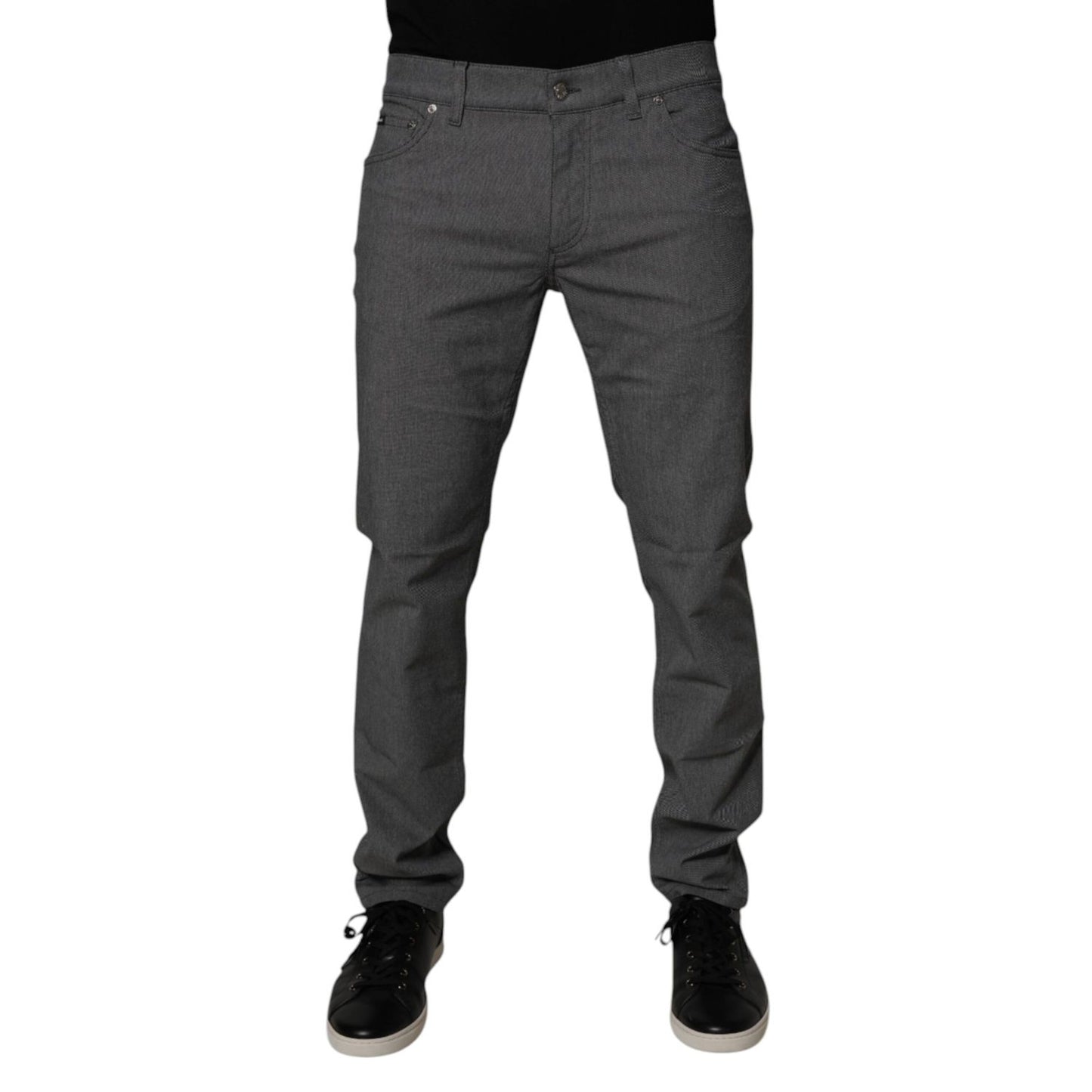 Dolce & Gabbana Gray Cotton Stretch Skinny Denim Jeans PAN75206-52