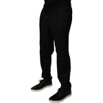 Dolce & Gabbana Black Wool Jogger Sweatpants Pants
