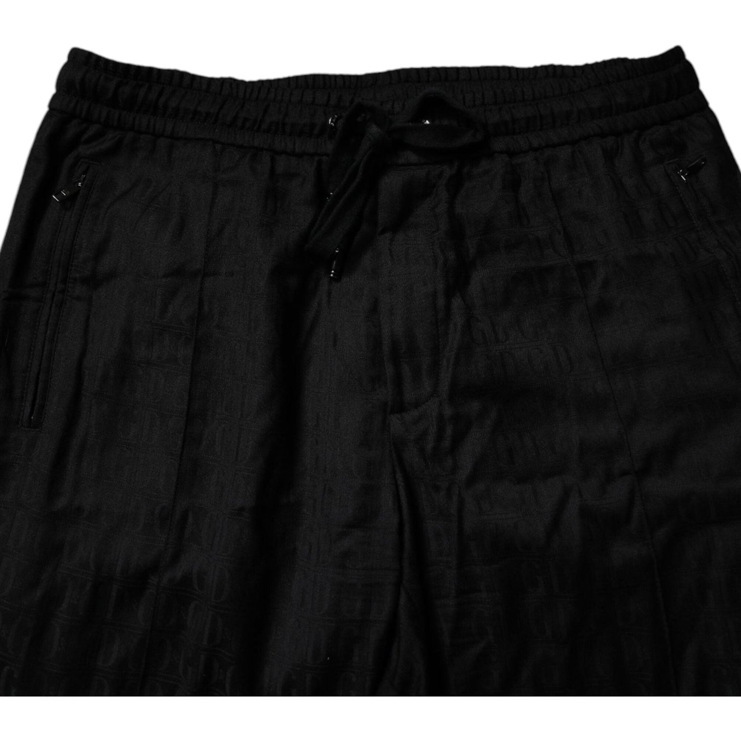 Dolce & Gabbana Black Wool Jogger Sweatpants Pants