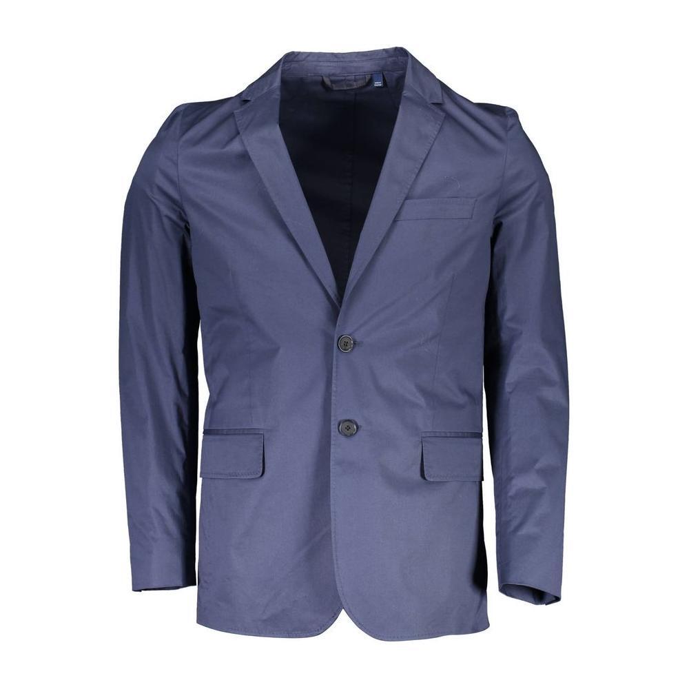 Gant Blue Cotton Men Jacket GA-2579-IT50 | L