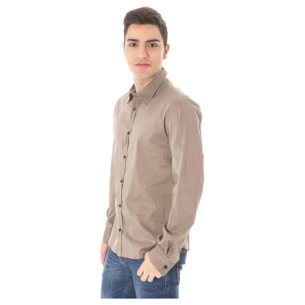 Costume National Green Cotton Men Shirt CO-2898-IT50 | L