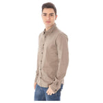 Costume National Green Cotton Men Shirt CO-2898-IT50 | L