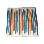 Dolce & Gabbana Multicolor Stripes Cotton Square Foulard Scarf
