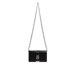 Versace Black Calfskin Leather Chain Strap Shoulder Crossbody Bag