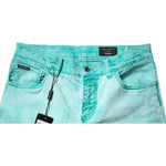 Dolce & Gabbana Green Tie Dye Cotton Skinny Men Denim Jeans