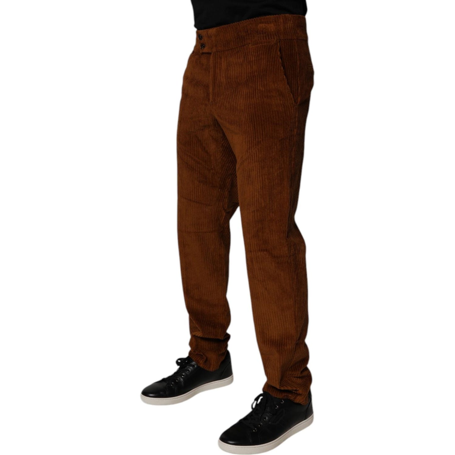 Dolce & Gabbana Dark Brown Corduroy Cotton Skinny Denim Jeans