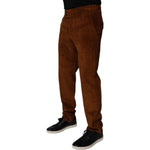 Dolce & Gabbana Dark Brown Corduroy Cotton Skinny Denim Jeans