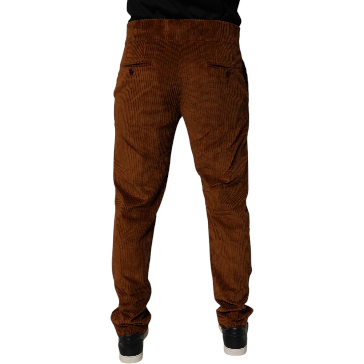 Dolce & Gabbana Dark Brown Corduroy Cotton Skinny Denim Jeans