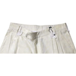 Dolce & Gabbana White Linen Mid Waist Straight Men Denim Jeans