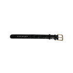 Dolce & Gabbana Black Exotic Leather Gold Tone Metal Buckle Armband