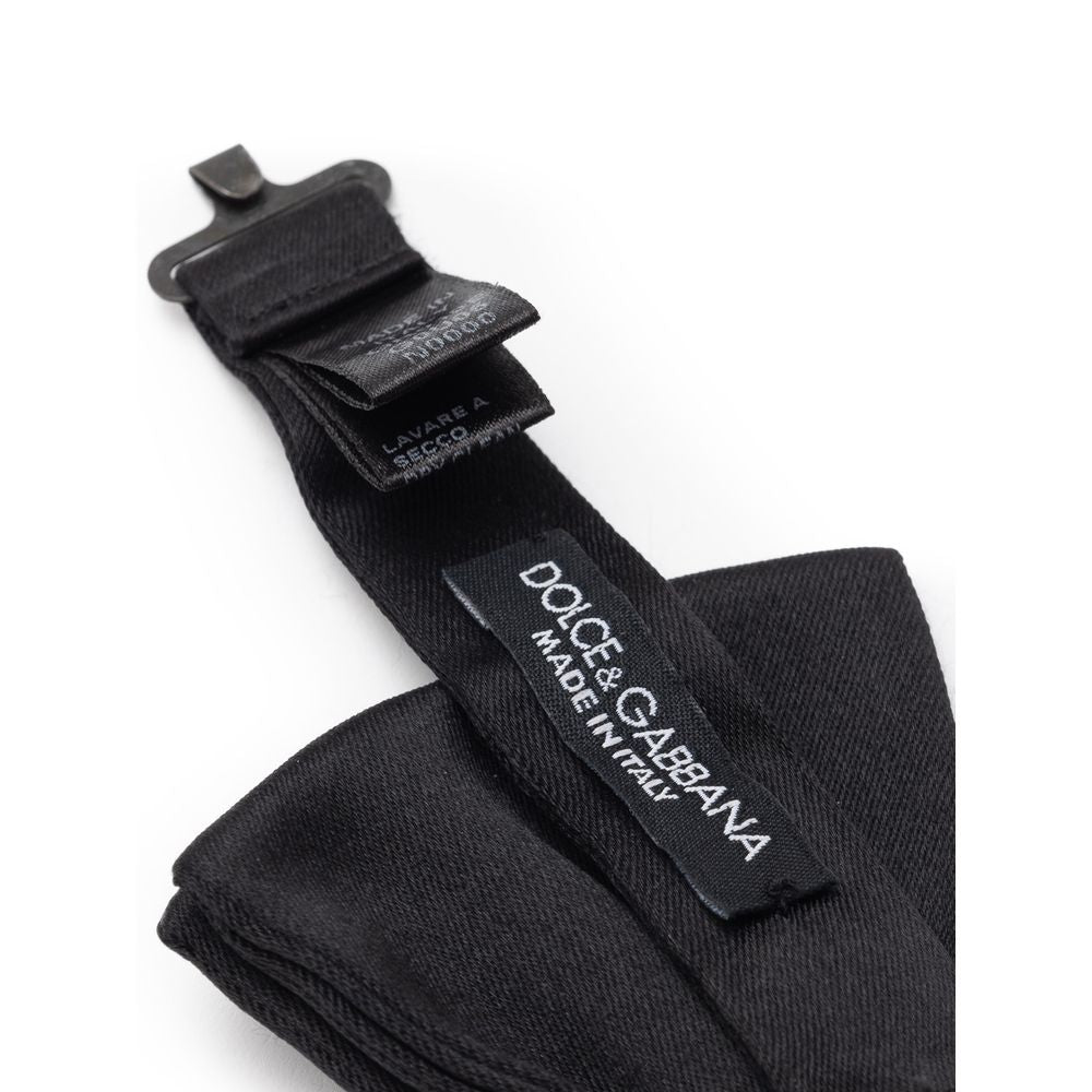 Dolce & Gabbana Black Silk Bowty