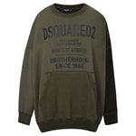 Dsquared² Green Cotton Sweater Dsquared² Dark Slate Gray