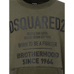 Dsquared² Green Cotton Sweater Dsquared² Dark Slate Gray