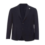 Elegant Blue Cotton Lardini Jacket LA-4194673-IT52 | XL
