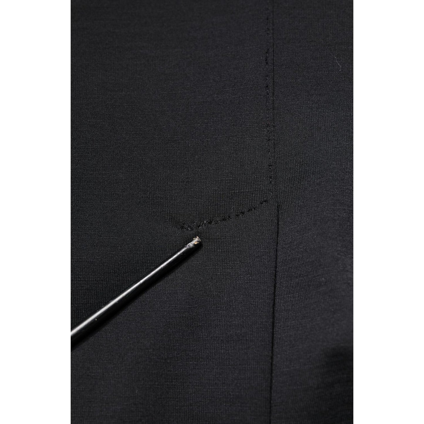 Dolce & Gabbana Black Wool Slim Fit Coat Blazer Jacket Suit JKT4113-48