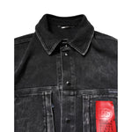 Dolce & Gabbana Black Logo Cotton Stretch Denim Jacket JKT41476-52
