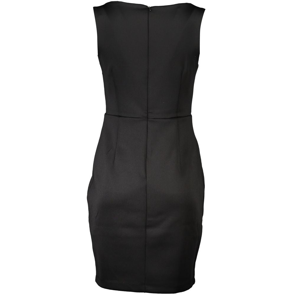 Guess Jeans Chic Black Contrast Detail Dress with Wide Neckline GU-27977-XS