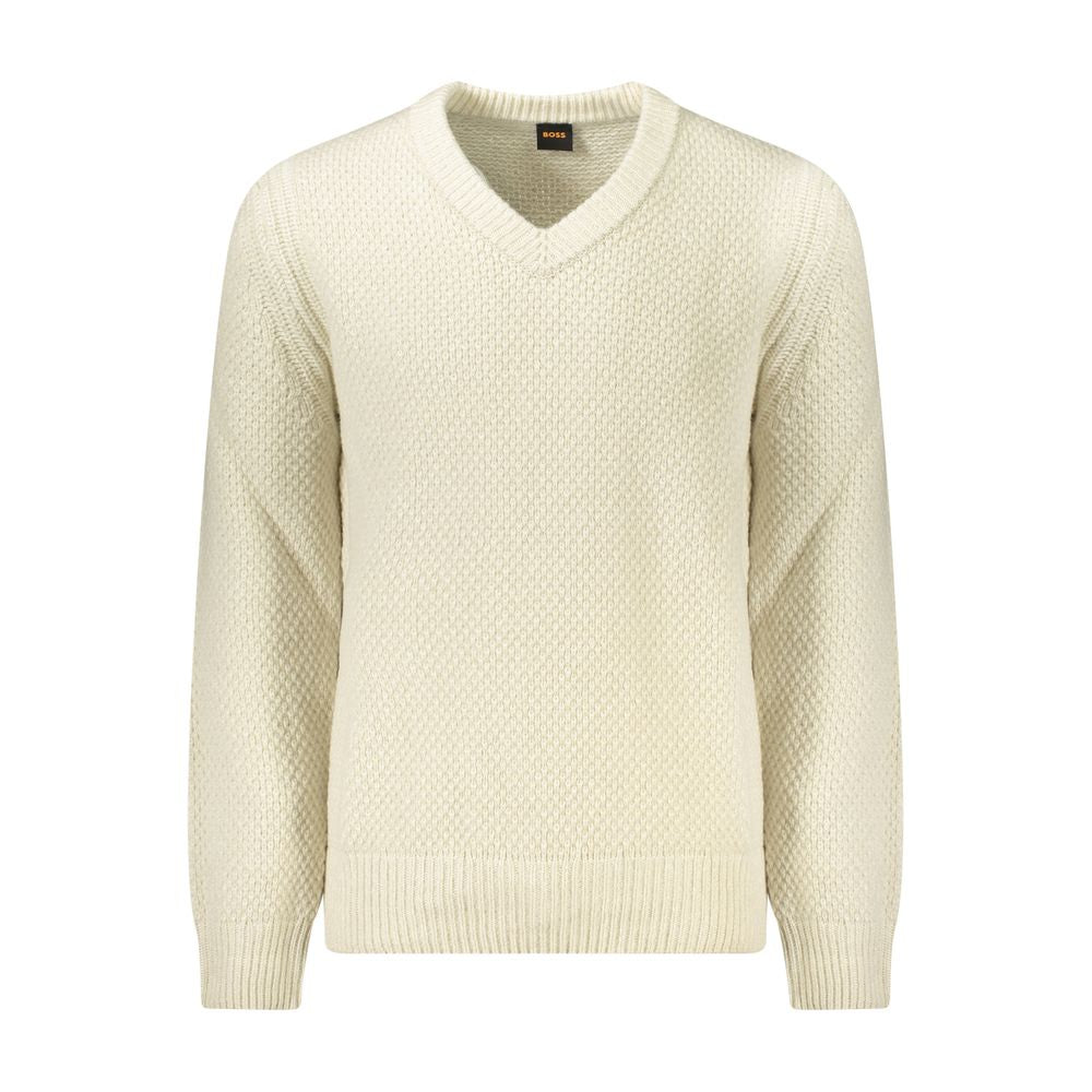 Hugo Boss Beige Wool Men Sweater BO-34595-S