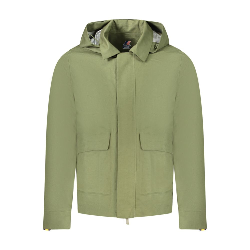 K-WAY Green Linen Men Jacket KW-34936-S