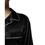 Dolce & Gabbana Black Silk Shirt Pants Pajama Set Sleepwear KOS2288-38