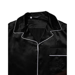 Dolce & Gabbana Black Silk Shirt Pants Pajama Set Sleepwear KOS2288-38