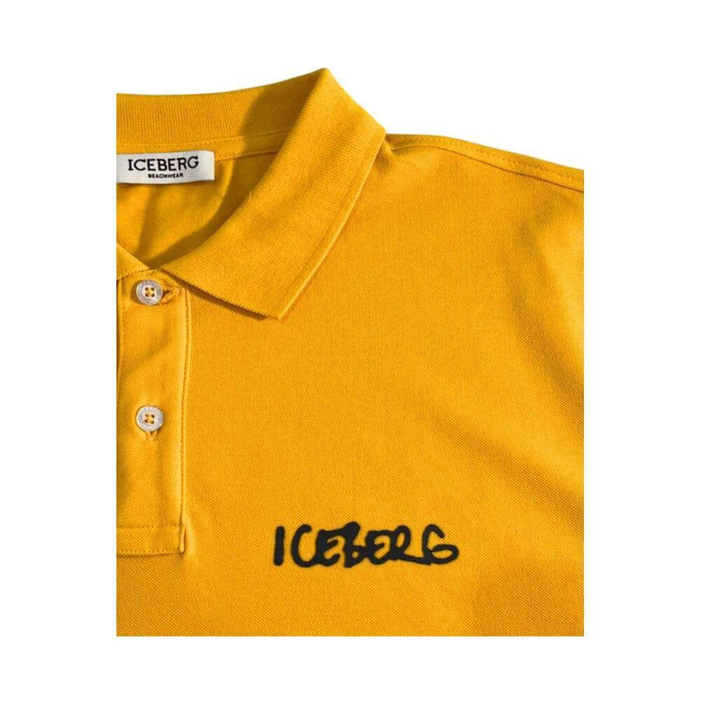 Iceberg Yellow Cotton Men Polo Shirt