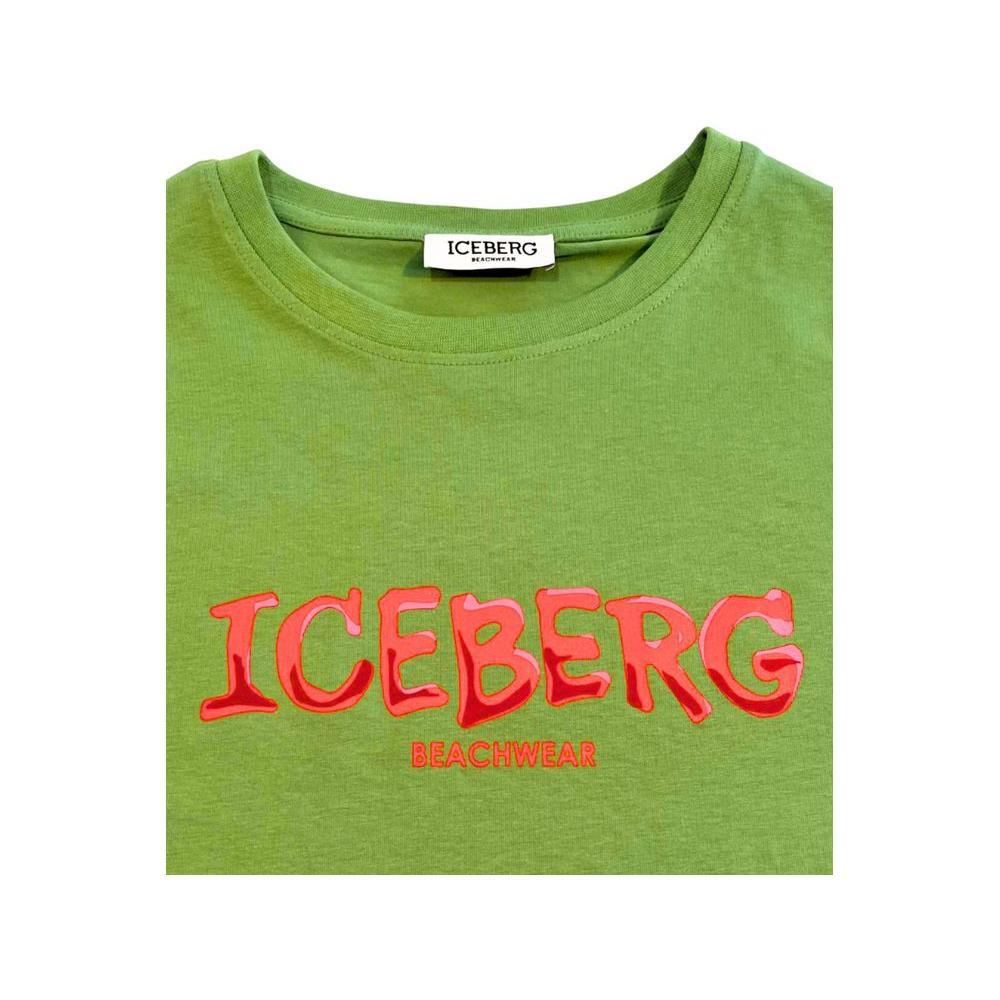 Iceberg Green Cotton Men T-Shirt IC-24785-S