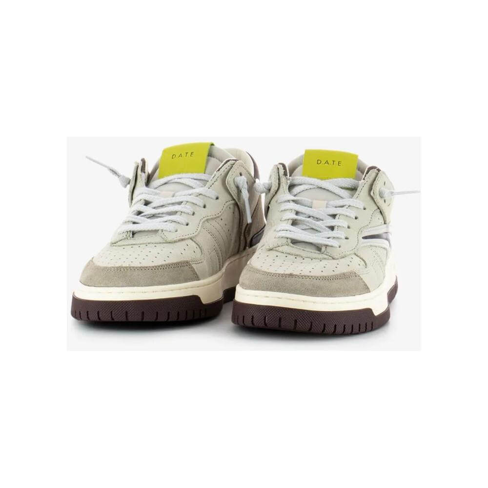 D.A.T.E Beige Leather Sneaker
