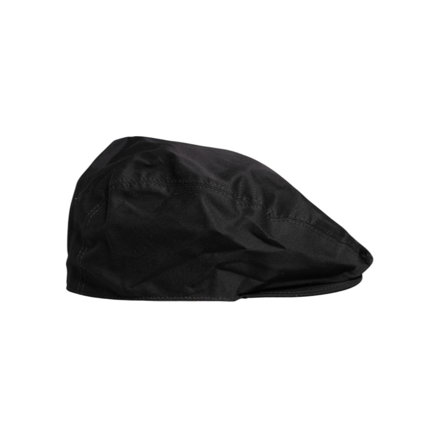 Dolce & Gabbana Black Cotton Newsboy Capello Cabbie Hat HAT9680-60