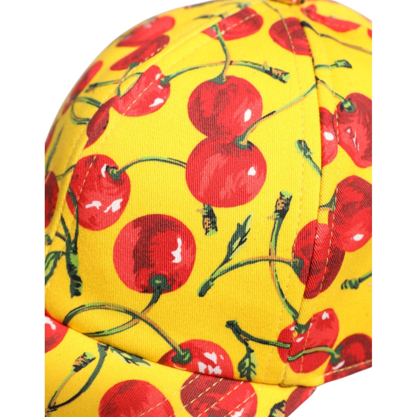Dolce & Gabbana Yellow Cotton Printed 6 Panels Baseball Cap HAT9833-58