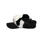 Dolce & Gabbana Black White Panda Fur Women Baseball Cap HAT9641-57