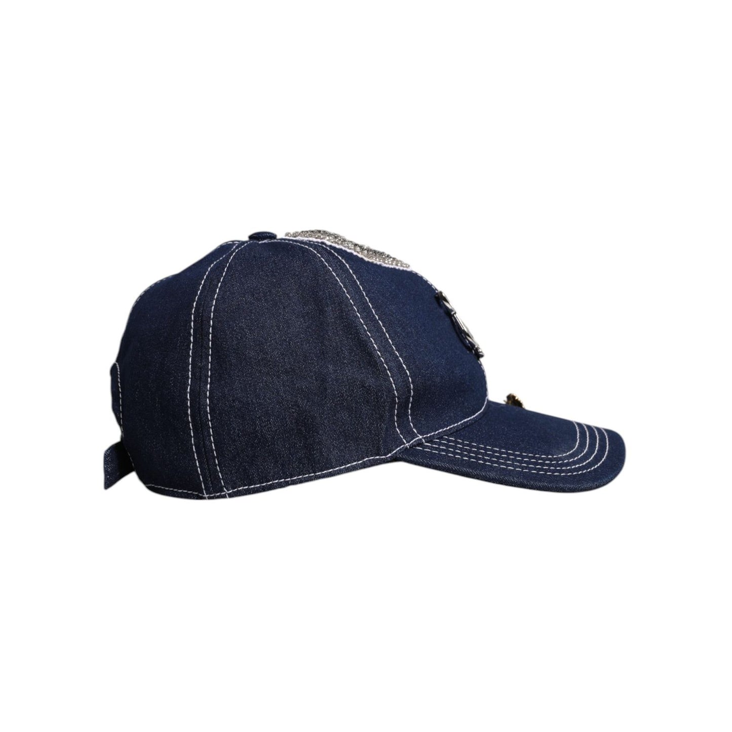 Dolce & Gabbana Blue Crystal Embellishment Baseball Cap HAT9651-57