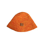 Dolce & Gabbana Orange Cotton Crochet DG Logo Bucket Hat HAT9659
