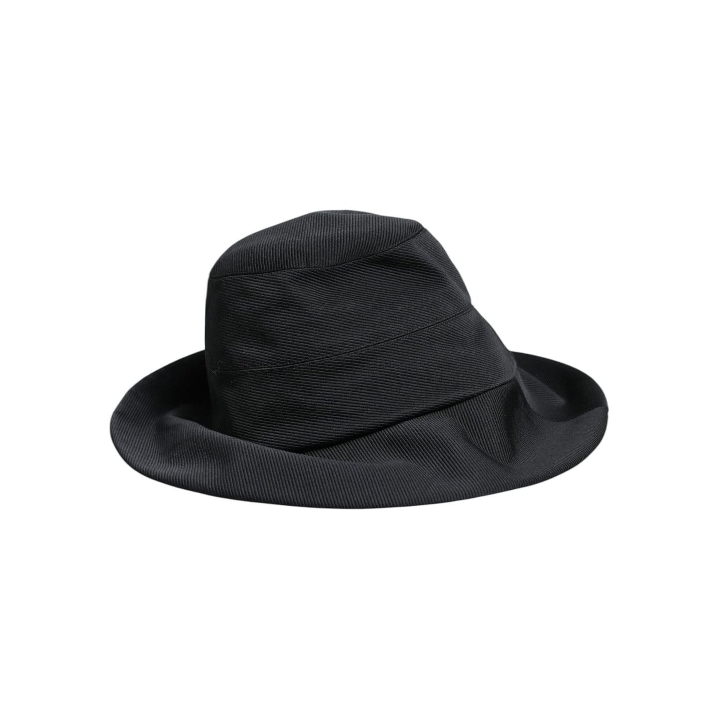 Dolce & Gabbana Black Cotton Wide Brim Fedora Hat HAT9774-57
