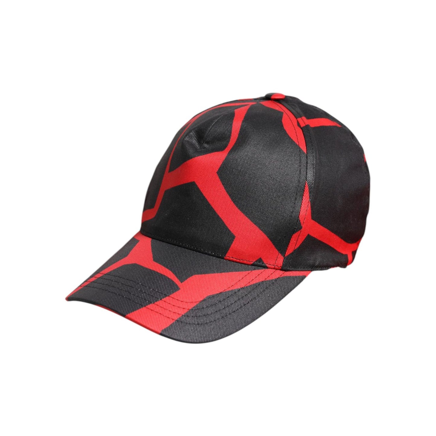 Dolce & Gabbana Red Black Lace Tulle Cotton Baseball Cap HAT9801-57